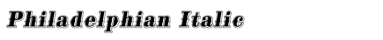 Philadelphian Italic